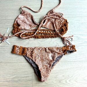 ACACIA Swimwear crochet bikini Small
